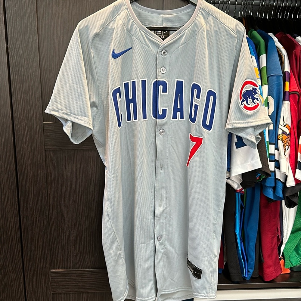 Dansby Swanson Chicago Cubs Nike Road Elite Player Jersey - Gray